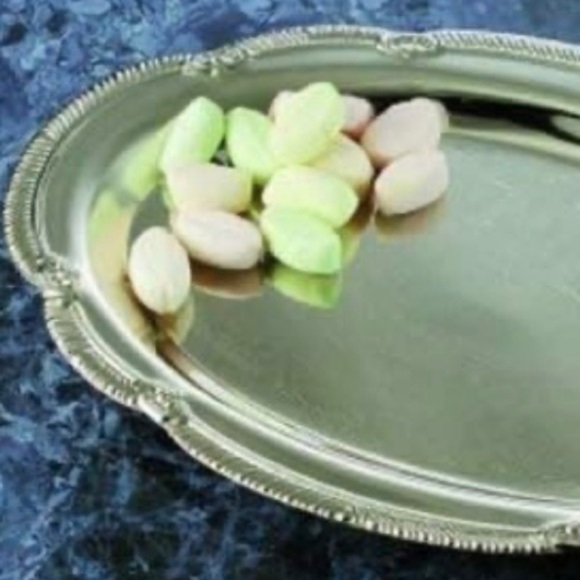 NWT SterlingCraft oval etched serving tray - Picture 5 of 9